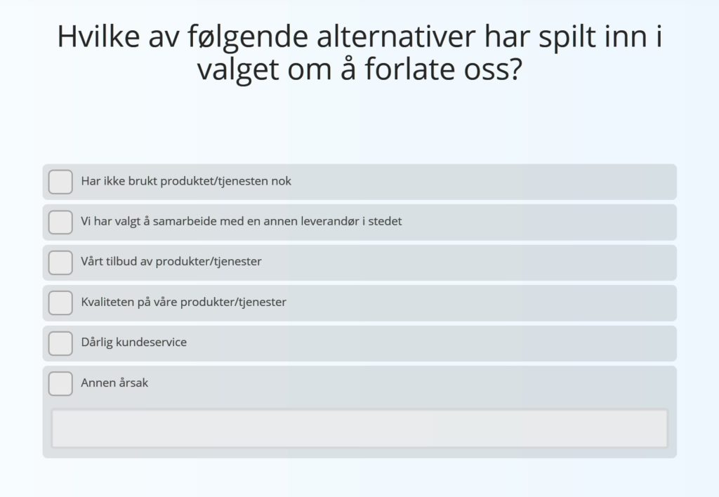 churn-undersøkelser 