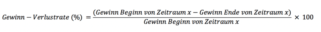 Wie die Gewinn-Verlustrate berechnet wird. 