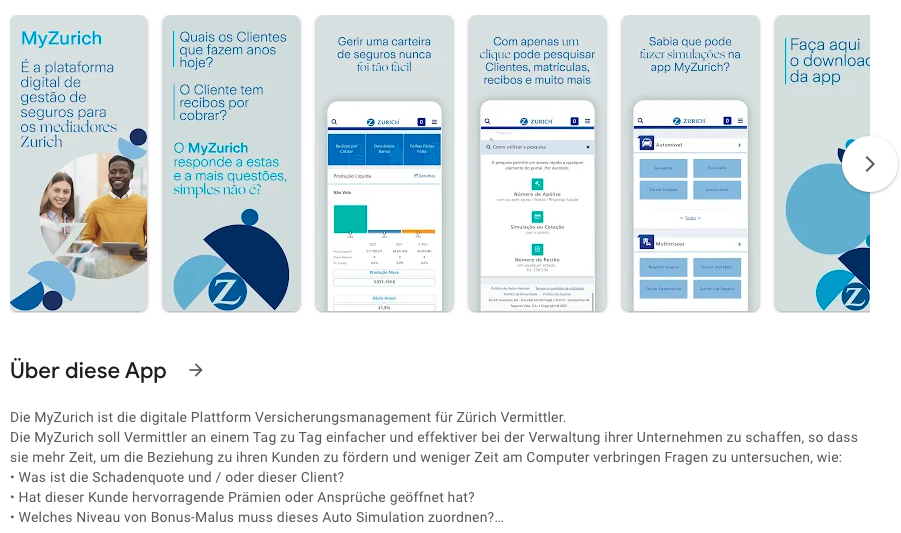 MyZurich App für Vermittler