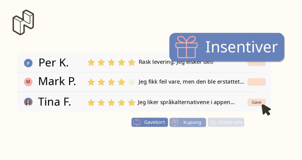 Insentiver for deltakelse i kundeundersøkelser for netthandel