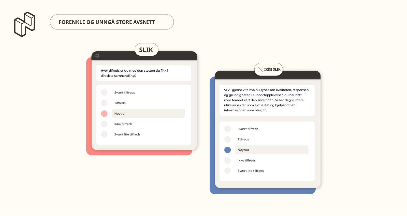 Korte spørsmål for økt svarprosent