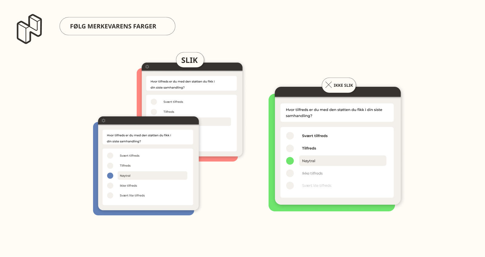 Bedre svarprosent på undersøkelser med merkevarens farger
