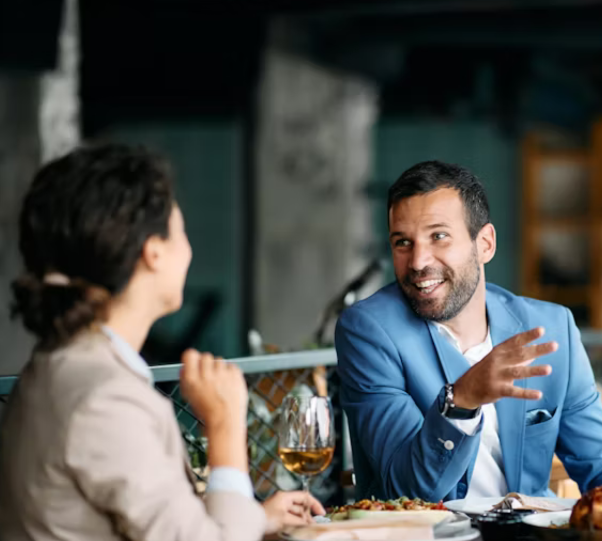 Man and women at CX after work