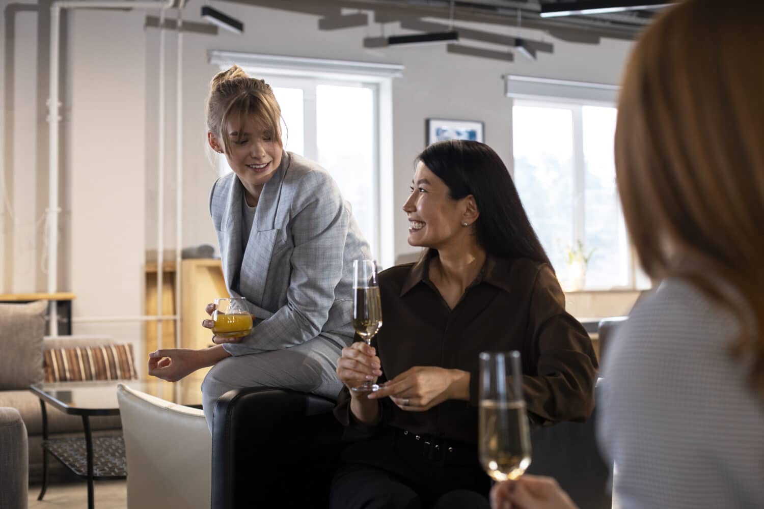 Happy women at event